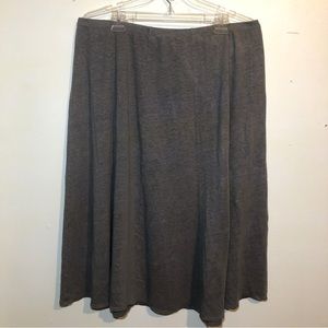 Eileen Fisher Charcoal A-Line Midi Skirt